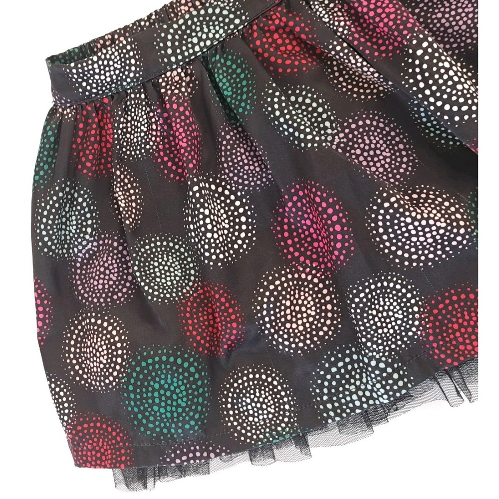 Cherokee Toddler‎ Skirt 4T Black Chiffon Circles 10"L Geometric Artsy Party - Picture 4 of 11